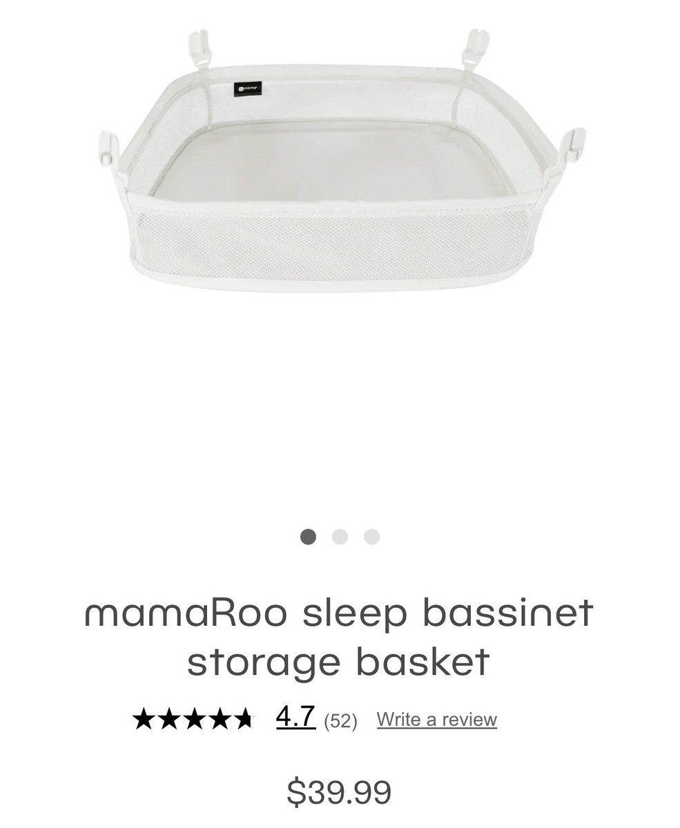 White 4moms mamaRoo sleep bassinet with parent-inspired motions