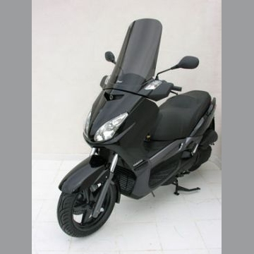 Pare-brise Yamaha Xmax 125 250 (2006-2009) Bulle Ermax HP 55cm Noir Clair +15cm
