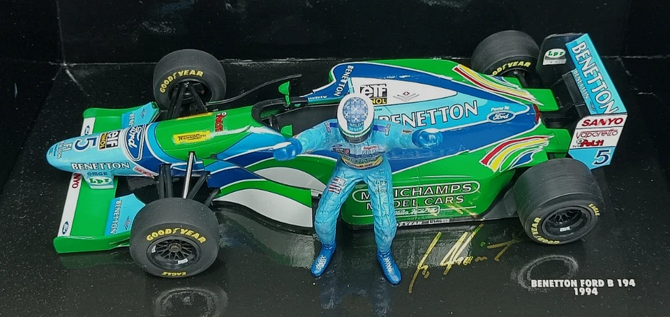 Minichamps Benetton Ford B194 Figur Michael Schumacher Weltmeister 1994 1:18 - Bild 2 von 4