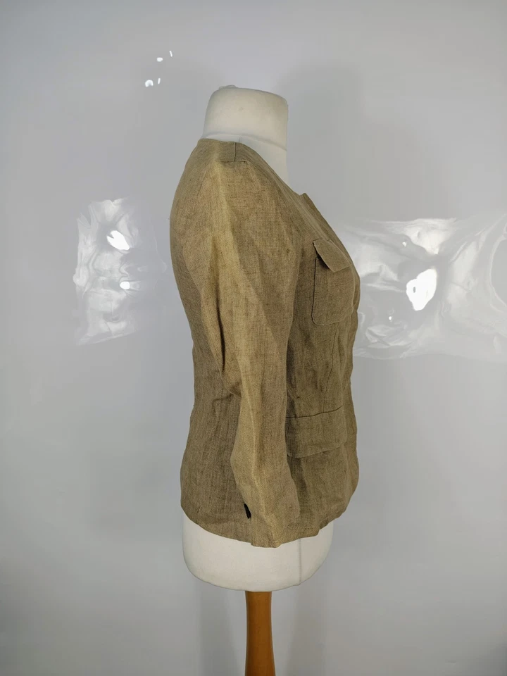 Max Mara Weekend Women's Linen Cropped Jacket Approx Size 8 UK | Small  - Image 3 of 4