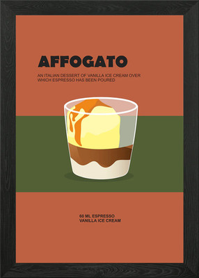 Affogato gerahmtes Wandbild Poster Leinwanddruck Bild