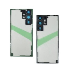 For Samsung Galaxy S22 Ultra Clear Back Glass Cover with Camera Lens Replace