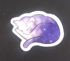 Beautiful Galaxy Sky Kitty Cat Sticker 1.18" x 1.58" AP 