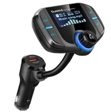 Upgraded Version Bluetooth FM Transmitter, Sumind Wireless Radio Adapter Car Kit