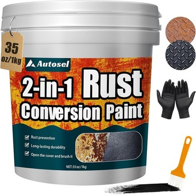2-in-1 Rust Converter & Metal Primer, Stops Rust,Rust Inhibitor Paint for Met...