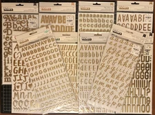 American Crafts Thickers Letter Sticker GOLD Varieties Foil Puffy Foam Chipboard