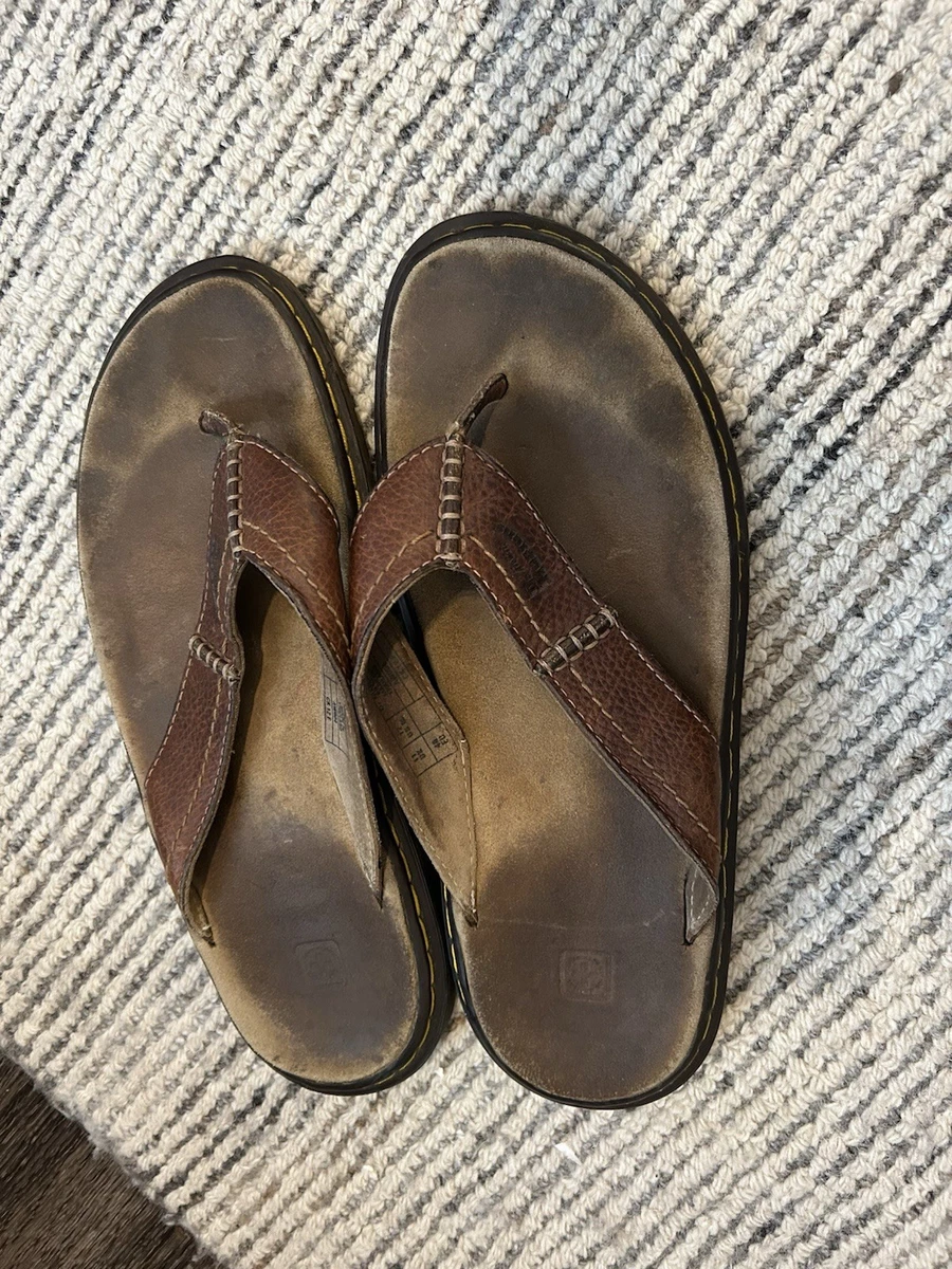 Dr. Martens Thong Sandals Men’s US 14 Brown Leather Flip Flops Air Cushion Soles Dr. Martens Men main image 2