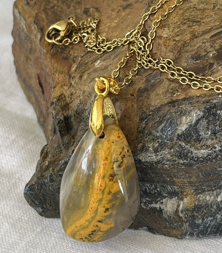 Bumblebee Jasper Pendant Hand Made In Australia by me the Seller/Artist - Picture 1 of 8