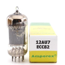 One AMPEREX 12AU7 ECC82 Tube Foil Getter AMPLITREX GM% 81/81  TV-7 Test% 103/103