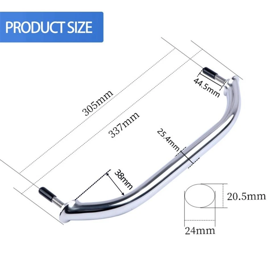 2X 12-Zoll-Edelstahl-Marine-Haltegriff Für Boot/Tür/Wohnmobil-Lkw U ↔ ∧ - Bild 2 von 4