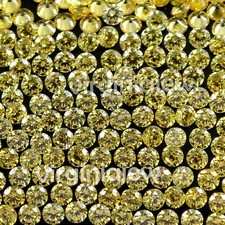 Natural Certified Ceylon Yellow Sapphire 3.25 MM Round Stunning Gems 10 Pcs Lot
