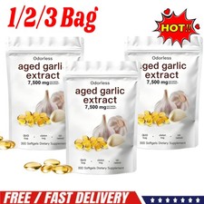 1-3X 300Pcs Aged Garlic Extract Softgels,Odorless | Heart & ImmuneSupport,7500Mg