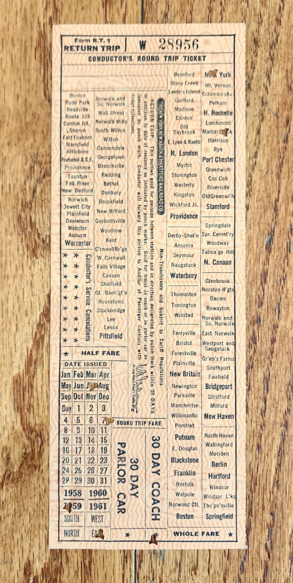 1959 Collectible Railroad Passes & Tickets for sale | eBay