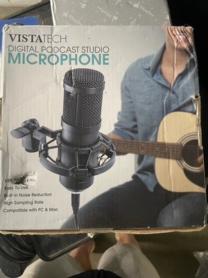 VISTATECH Digital Podcast Studio USB Condenser Microphone Noise Reduction PC &  