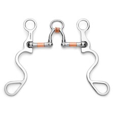 Showman Long S Shank Bit w/ Copper Wrapped Ported Rollers