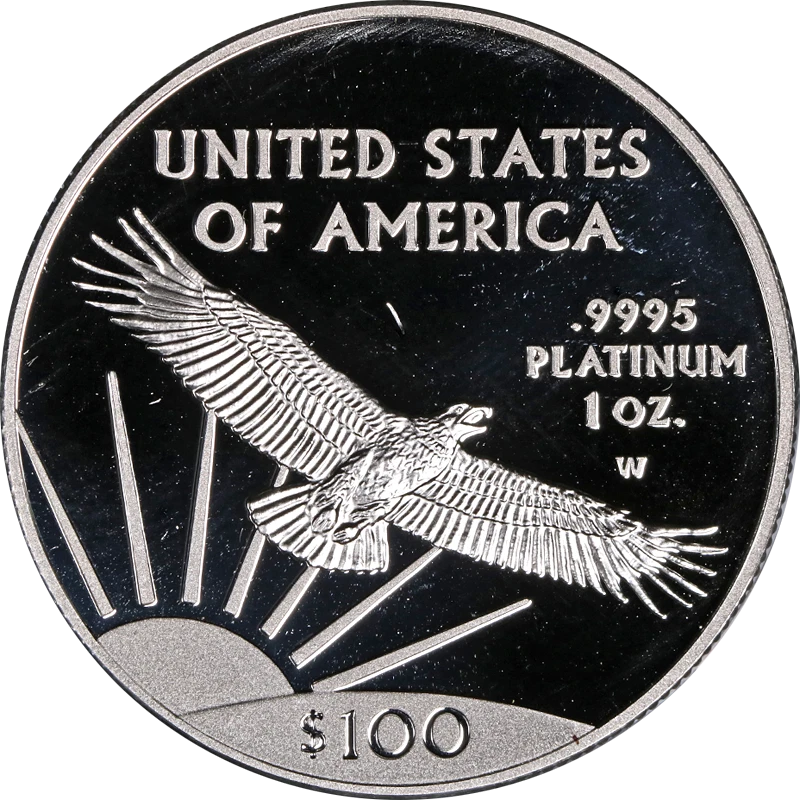 2017-W Platinum American Eagle $100 Proof Bullion Coin - OGP COA - Image 2 of 3