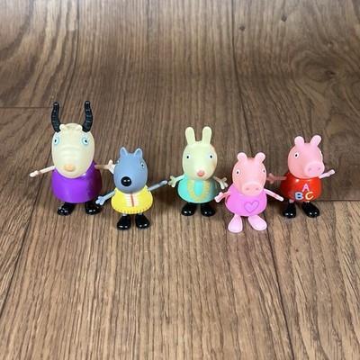 Peppa Pig Lot of 5 Action Figures - Madame Gazelle, Wendy Wolf, Rebecca Rabbit +