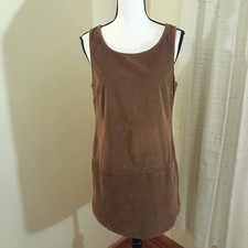 J Crew Sleeveless Corduroy Mini Shift Dress Brown Sz 8