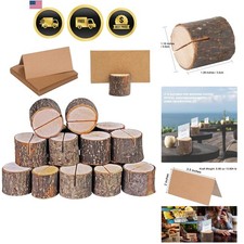 Place Card Holders, 20 Pcs Place Rustic Wooden Card Holders Table Number Stan...