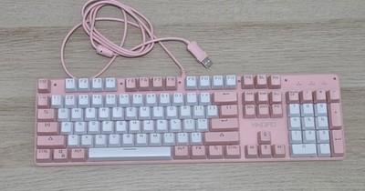 Yindiao ZK-4 Keyboard Pink USB Wired 104 Keys Mechanical Keyboard
