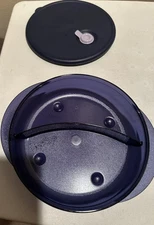 NEW!!Vent N Serve Divided Round Microwave container Indigo Blue & FREE SHIPPING!