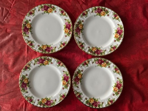 Royal Albert Bone China OLD COUNTRY ROSES Salad Plates 8" Set of 4