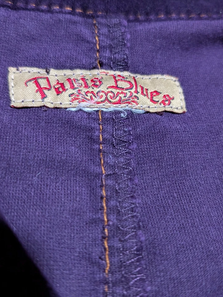 Vtg 90s Paris Blues Suede purple Womens Jacket L - XL Grunge Suede Jacket - Image 3 of 4