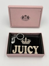 Y2K Vintage Juicy Couture Brown Velvet Zip Wallet Charm Original Box