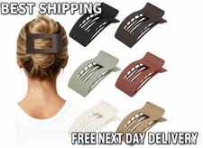 6pcs French Flat Hair Clips – Matte Claw Clips for Women & Girls