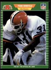 1989 Pro Set Frank Minnifield #82 Cleveland Browns