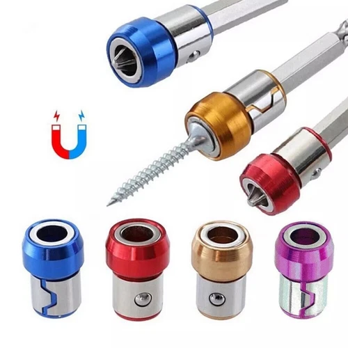 4 PIEZAS Cabezales de Brocas de Destornillador Magnético Magnetizador Anillo Magnético para 1/4" 6.35mm - Imagen 4 de 11