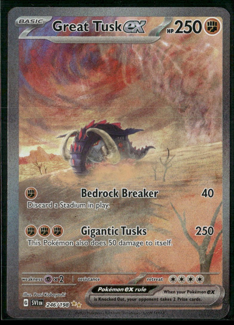 Great Tusk ex Holo Special Illustration Rare SV01: Scarlet & Violet Base Set 246