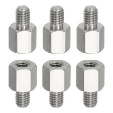 6Pack M6x8mm Male to H10 M5x10mm Female Thread Spacer Standoffs Screws