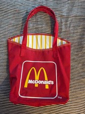 VINTAGE MCDONALDS FRENCH FRY BAG SHAPED TOTE BAG NEW Insulated Lined Red