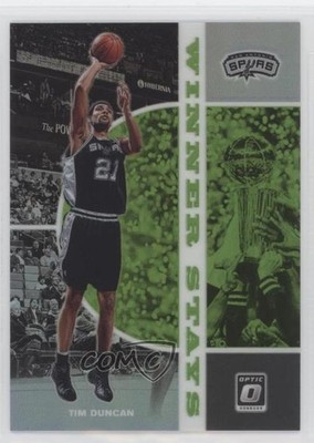 2019 Panini Donruss Optic Winner Stays Lime Green Prizm /149 Tim Duncan HOF 0u02