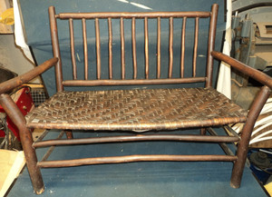 Rare Vintage Old Hickory Childs Porch Bench Adirondack