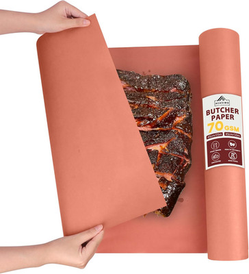 Pink Butcher Paper 45cm x 10m BBQ Grillpapier zum Smoken für Fleisch & Fisch