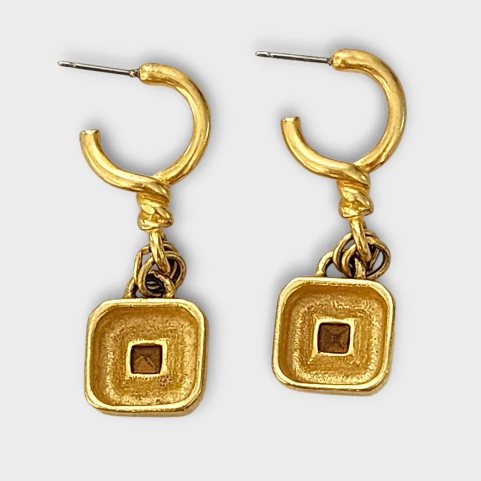 КРАСНЫЙ ПОДВЕСКОЙ КРИСТАЛЛ ПИРСИНГ СЕРЬГИ-КОЛЬЦА  - Изображение 4 из 4