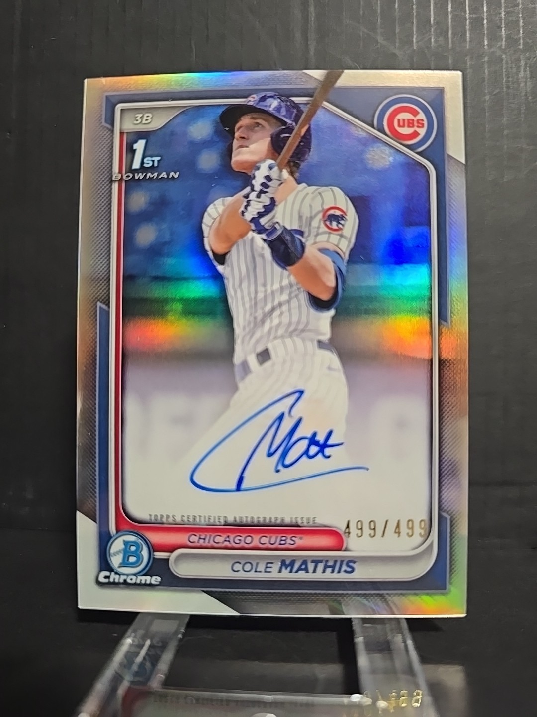 2024 Bowman Draft - Chrome Autographs Cole Mathis CPA-CMS Refractor 1st 499/499