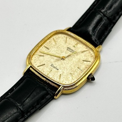 r*3様 （14KT）SEIKO Dolce クォーツ 腕時計 ゴールド SEIKO Dolce Men's Gold Quartz Washi Vintage Watch Working New