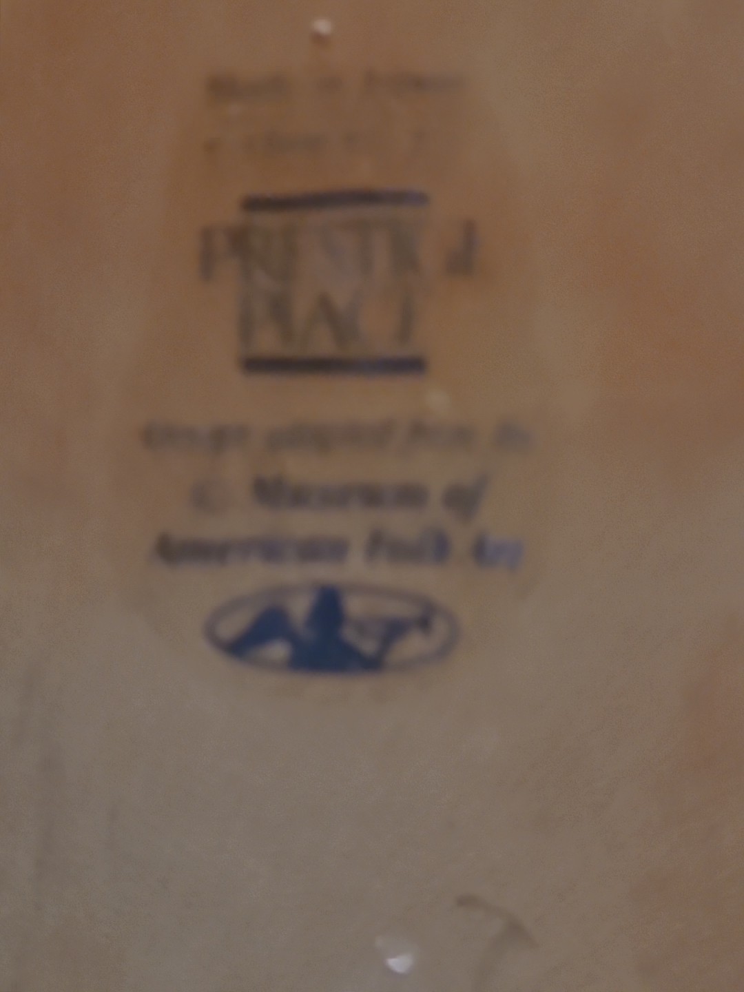 Vintage Prestige Place American Folk Art Museum Pottery Triangle Stoneware Jug