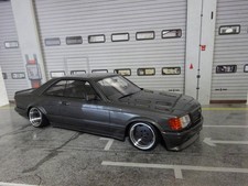 OTTO 1/18 Mercedes-Benz 560SEC AMG Custom Gunmetal Lowdown Model New Rare