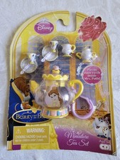 Disney Beauty  The Beast Miniature Tea Set Play Set Collectible 2010 New Sealed