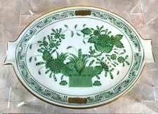 Herend Hungary Green Chinese Bouquet Trinket Dish Tray Apponyi Ashtray #7783