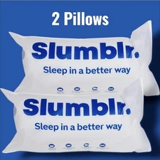 (2) Slumblr Contour Relief Pillow Best Memory Foam Neck Pillow for Better Sleep
