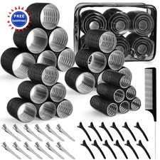 Self Grip Hair Rollers Set - 50 Pcs 25mm 36mm 48mm 60mm Jumbo Curlers Sizes