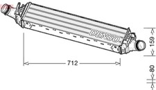Ladeluftkühler DENSO DIT02038 für 4G2 A6 4GC 4GD C7 4G5 AUDI Aluminium Avant TDI