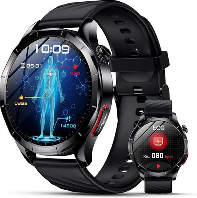 Smartwatch Herren Männer mit Telefonfunktion Bluetooth Wasserdicht Schlaftracker - Bild 1 von 4