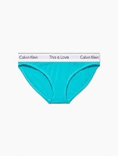Calvin Klein Women's Plus Cotton This Is Love Bikini, Island Turquoise, 3X