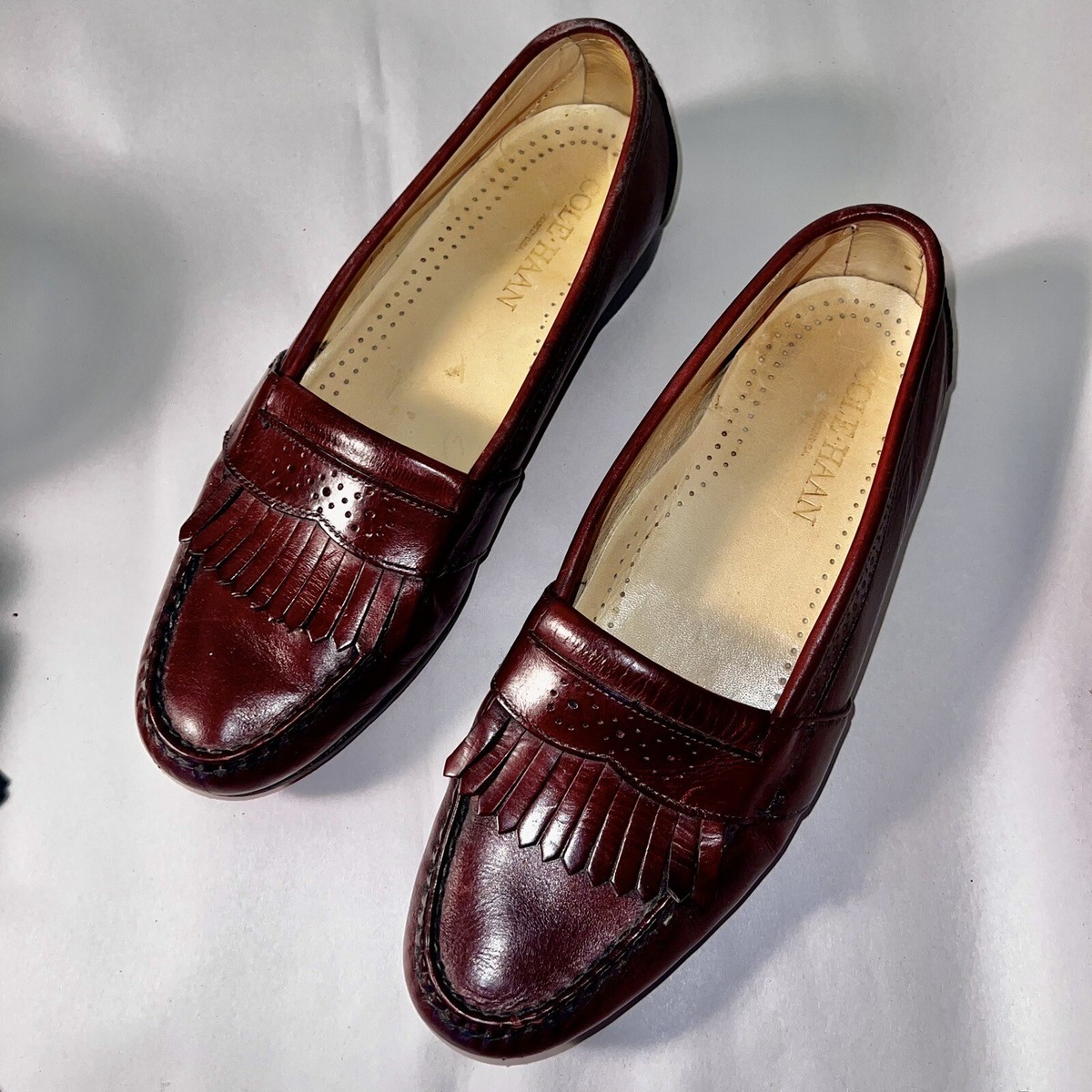 Cole Haan Pinch Buckle Mens 11 DBrown Leather Loafers Dress 